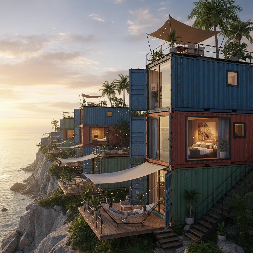 Морские контейнеры в туристической индустрии: глэмпинг и модульные отели | статья от МОРКОНТПРОМ